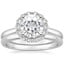 18KW Moissanite Lotus Flower Diamond Bridal Set (1/4 ct. tw.), smalltop view