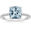 18K White Gold Viviana Half-Coverage Diamond Ring, smalltop view