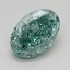 1.16 Ct. Fancy Vivid Blue Green Oval Lab Grown Diamond