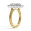 Floral-Inspired Oval Halo Diamond Ring, smallside view