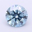 1.55 Ct. Fancy Vivid Blue Round Lab Grown Diamond