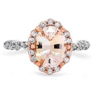 Custom Mixed Metal Braided Halo Ring
