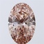 1.07 Ct. Fancy Intense Brownish Pink Oval Lab Grown Diamond