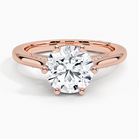 18K Rose Gold Simply Tacori Crown Diamond Ring