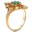 The Sequoia Ring, smallzoomed in top view on a hand