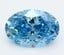 3.04 Ct. Fancy Vivid  Blue Oval Lab Grown Diamond