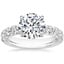 18K White Gold Ellora Half Coverage Diamond Ring, smalltop view