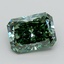 4.08 Ct. Fancy Vivid  Green Radiant Lab Grown Diamond