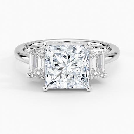 Luxe Rhiannon Three Stone Diamond Ring - Brilliant Earth