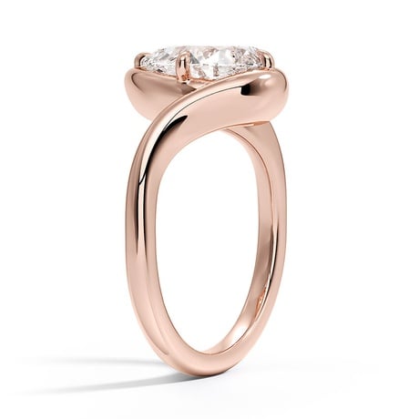14K Rose Gold Bezel Atelier Solitaire Diamond Ring