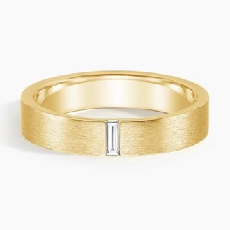 Apollo Diamond 4.5mm Wedding Ring in 18K Yellow Gold