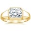 18K Yellow Gold Haiden Bezel Ring, smalltop view