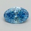 2.02 Ct. Fancy Vivid Blue Oval Lab Grown Diamond