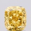 1.51 Ct. Fancy Vivid Yellow Cushion Lab Grown Diamond