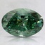 1.63 Ct. Fancy Vivid Pacific Green Oval Lab Grown Diamond, smalltop view