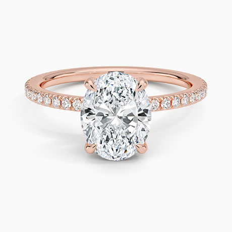 14K Rose Gold Viviana Three-Quarter Coverage Diamond Ring