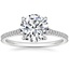 Platinum Lissome Three-Quarter Coverage Diamond Ring, smalltop view