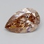 2.04 Ct. Light  Brown Pear Lab Grown Diamond