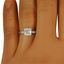 The Raquel Ring, smalltop view on a hand