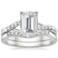 18KW Moissanite Chamise Diamond Bridal Set, smalltop view
