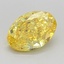 0.73 Ct. Fancy Vivid Yellow Oval Lab Grown Diamond