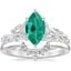 18K White Gold Secret Garden Diamond Ring (1/2 ct. tw.) with Lunette Diamond Ring