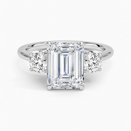 Petal Three Stone Diamond Ring