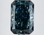 4.11 Ct. Fancy Deep Bluish Green Radiant Lab Grown Diamond