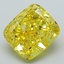 2.55 Ct. Fancy Vivid Yellow Cushion Lab Grown Diamond