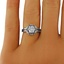 The Jori Ring, smalltop view on a hand