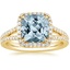 18K Yellow Gold Fortuna Halo Diamond Ring (1/2 ct. tw.), smalltop view