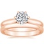 14K Rose Gold Catalina Ring with 2.5mm Comfort Fit Wedding Ring