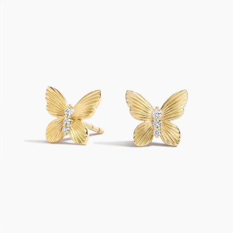 Butterfly Diamond Stud Earrings