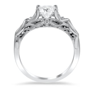 Custom Filigree and Milgrain Diamond Ring