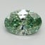 1.06 Ct. Fancy Vivid Pacific Green Oval Lab Grown Diamond