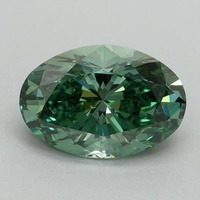 1.54 Ct. Fancy Vivid Pacific Green Oval Lab Grown Diamond