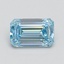 0.92 Ct. Fancy Intense Blue Emerald Lab Grown Diamond