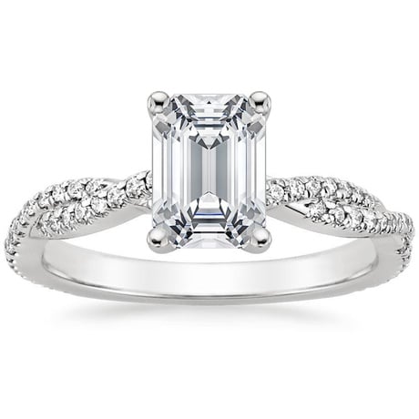 18K White Gold Petite Luxe Twisted Vine Bridal Set (1/2 ct. tw.)