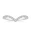 Platinum Elongated Flair Diamond Ring, smalltop view