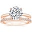 14K Rose Gold Freesia Ring with Sia Diamond Open Ring