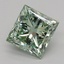 1.53 Ct. Fancy Vivid Green Princess Lab Grown Diamond