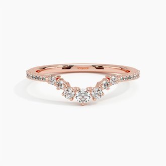 Luxe Aria Contoured Diamond Ring (1/4 ct. tw.) in 14K Rose Gold