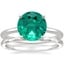 Platinum Four-Prong Petite Comfort Fit Ring with Matte Hammered Petite Comfort Fit Wedding Ring