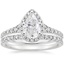18KW Moissanite Joy Diamond Ring (1/3 ct. tw.) with Bliss Diamond Ring (1/5 ct. tw.), smalltop view