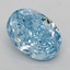 1.00 Ct. Fancy Vivid  Blue Oval Lab Grown Diamond