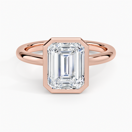 14K Rose Gold Julietta Bezel Solitaire Ring