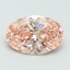 7.04 Ct. Fancy Intense Pink Oval Lab Grown Diamond