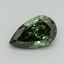 0.72 Ct. Fancy Vivid Green Pear Lab Grown Diamond