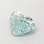 0.79 Ct. Fancy Intense  Green Heart Lab Grown Diamond