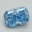 1.20 Ct. Fancy Vivid Blue Cushion Lab Grown Diamond